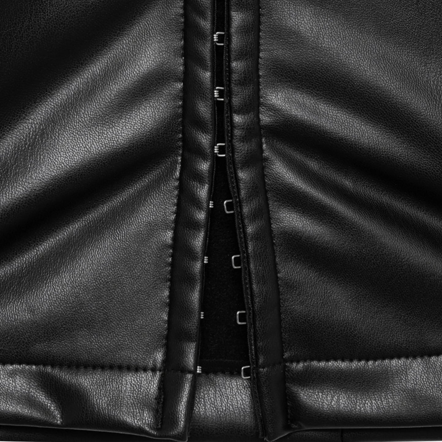 Trine Black Cut Out Leather Top