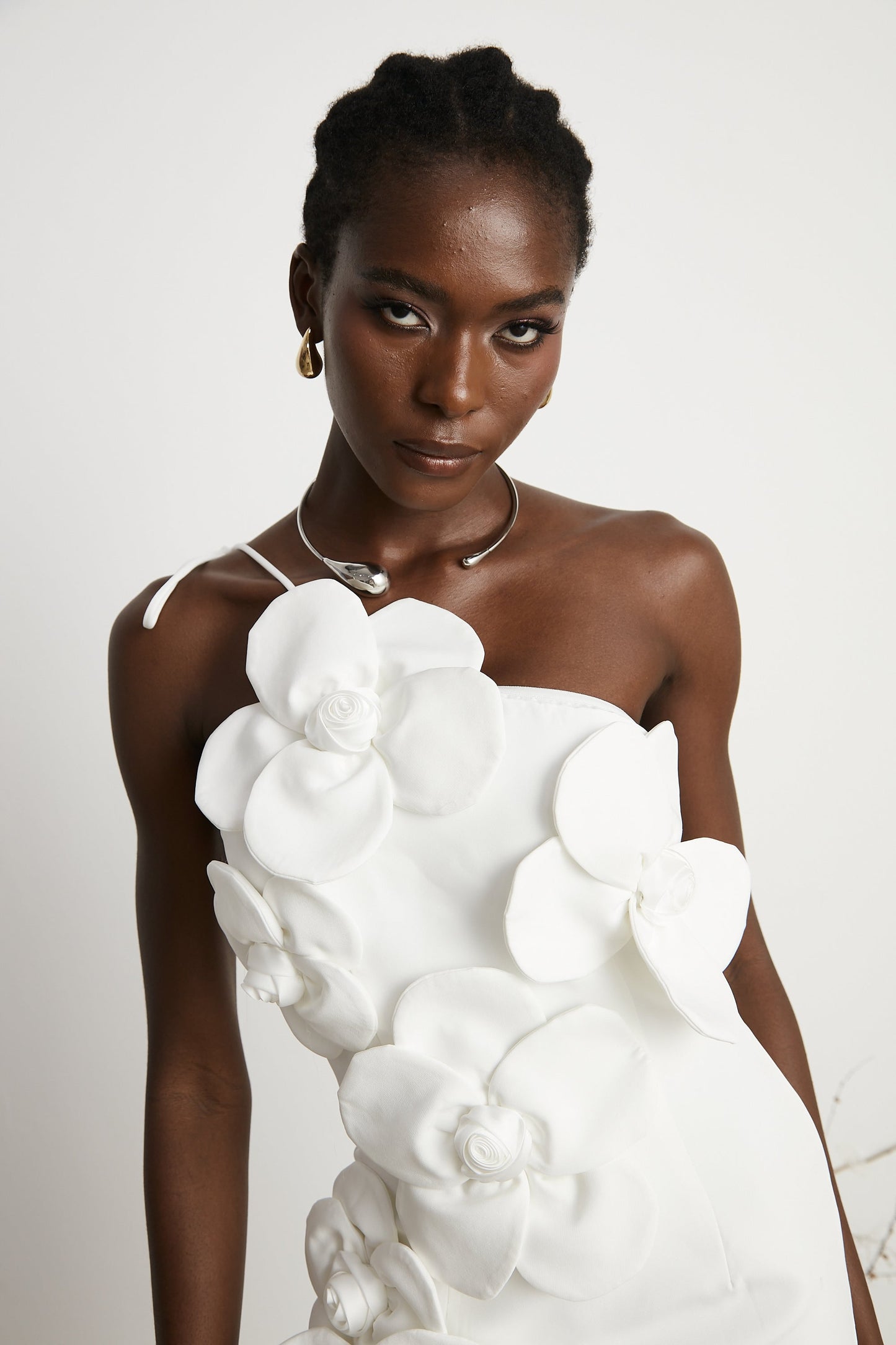 Liane White Floral Off-Shoulder Mini Dress