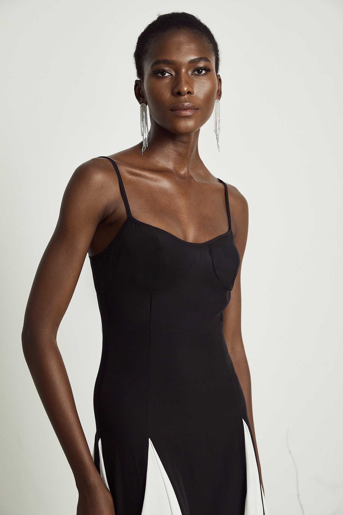 Sofie Two Tone Pleated Maxi Dress