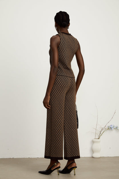 Cyrielle monogram-jacquard top & trousers matching set（Final Sale）