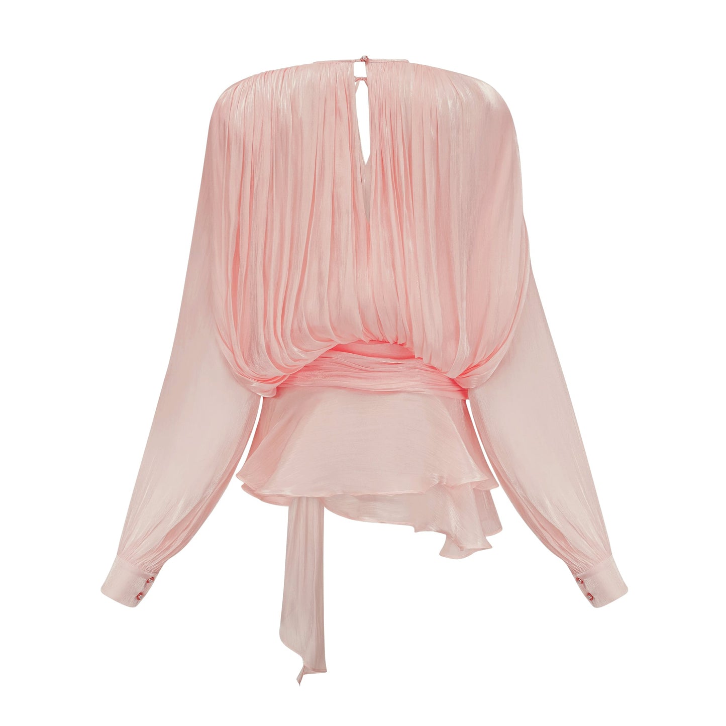 Eugénie Pink Fully Pleated Ruffled Mini Dress