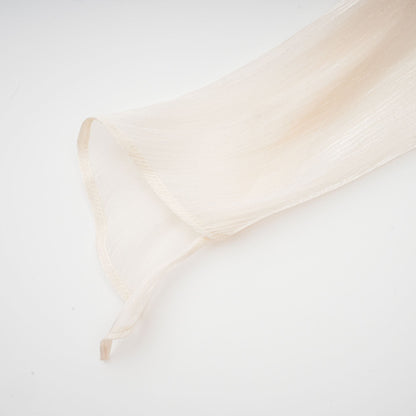 Eugénie Neutral Fully Pleated Ruffled Mini Dress