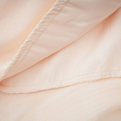 Eugénie Neutral Fully Pleated Ruffled Mini Dress