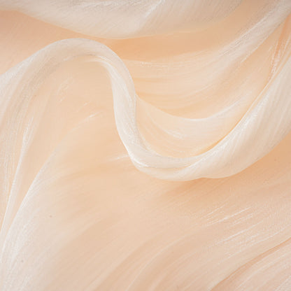 Eugénie Neutral Fully Pleated Ruffled Mini Dress