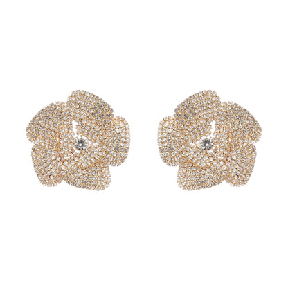 Saira crystal-embellished floral earrings