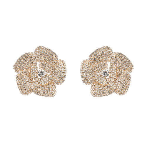 Saira crystal-embellished floral earrings