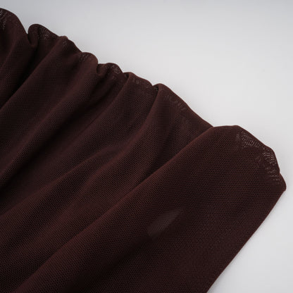 Bruna Cut-Out Ruched Mesh Maxi Dress