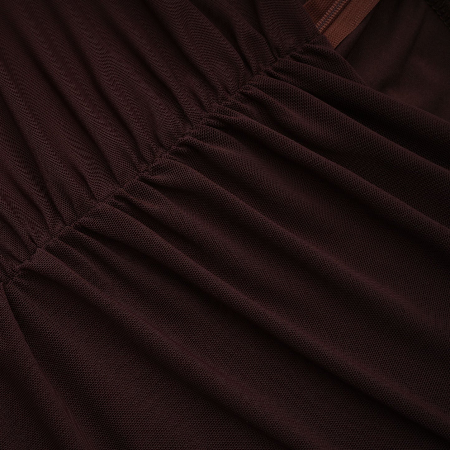 Bruna Cut-Out Ruched Mesh Maxi Dress