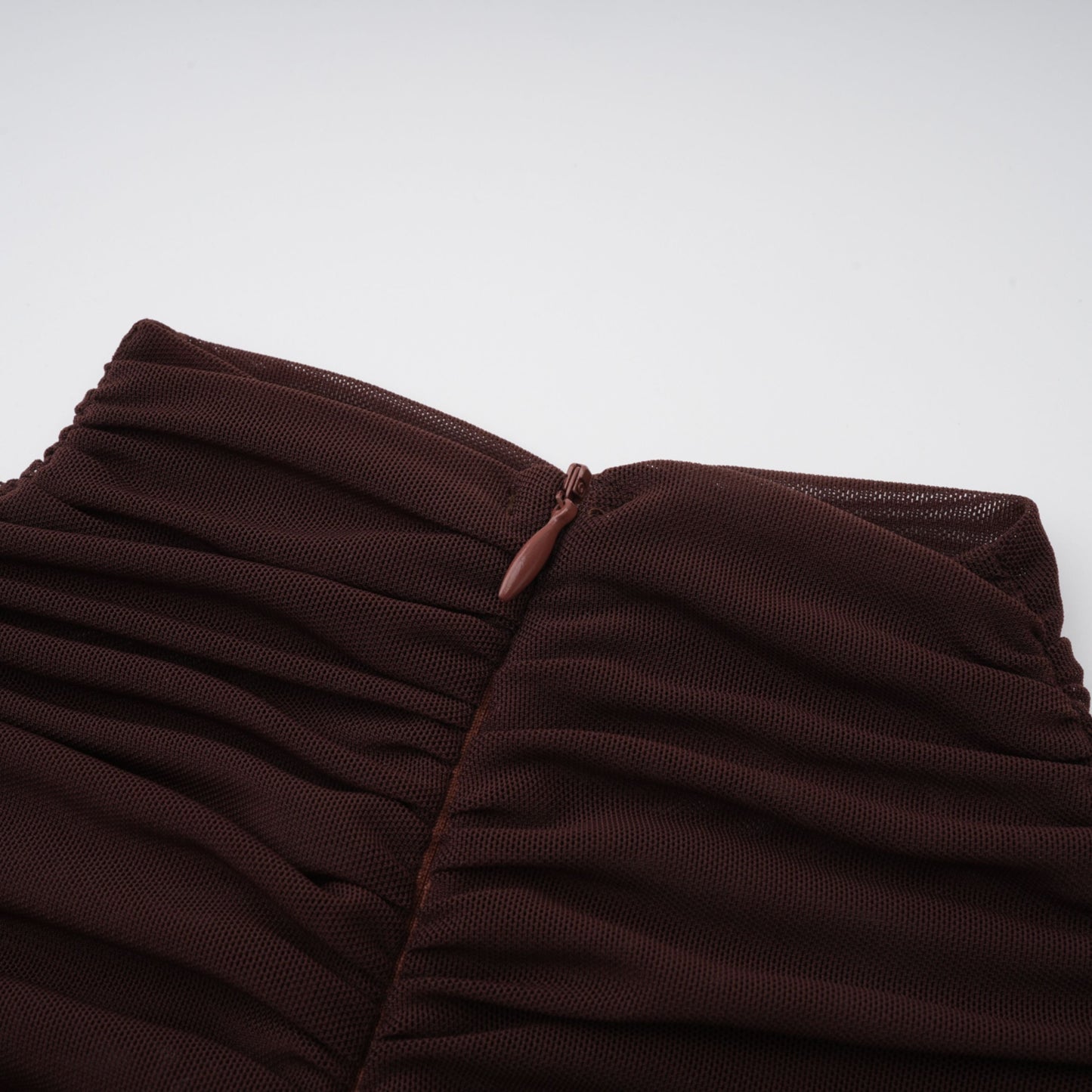 Bruna Cut-Out Ruched Mesh Maxi Dress