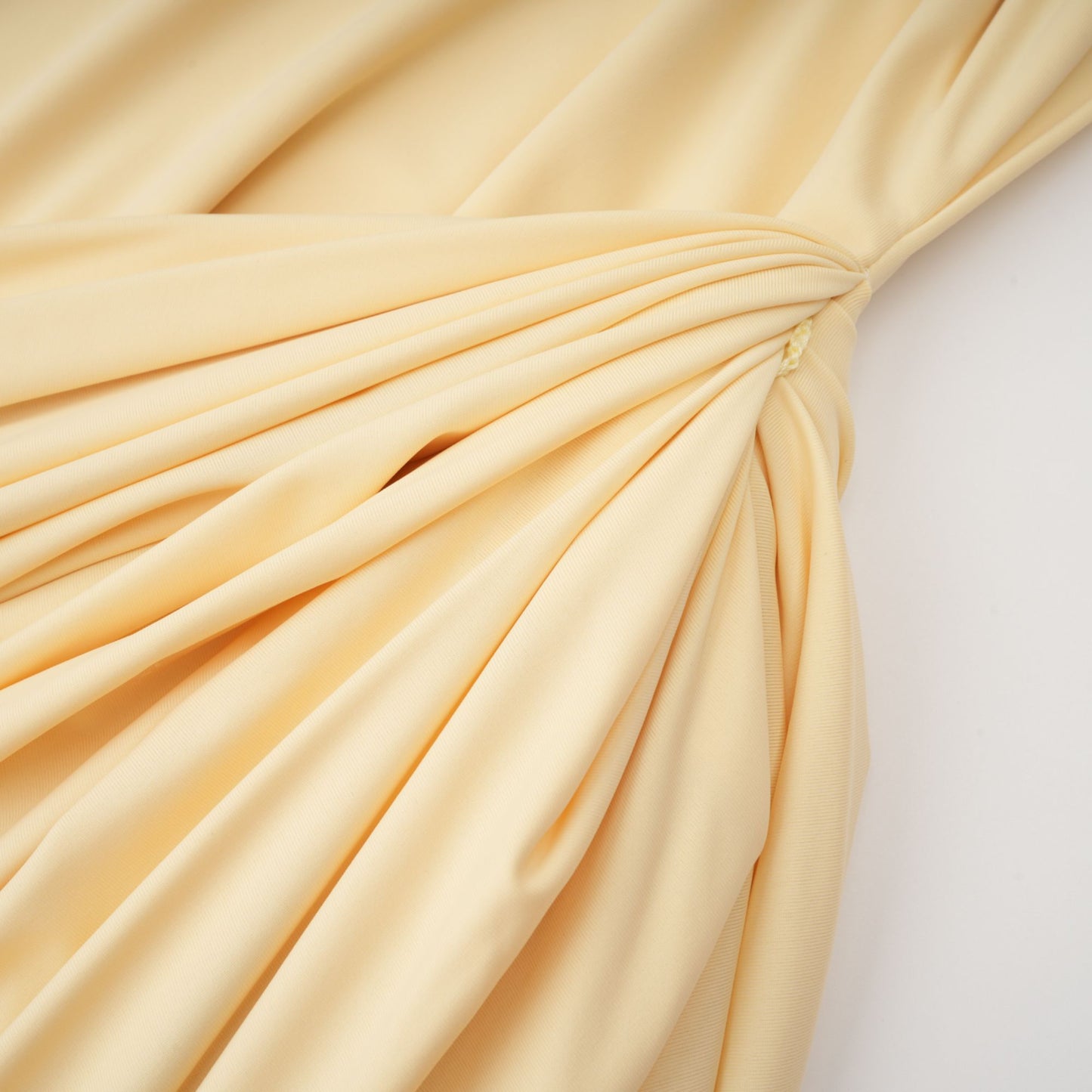 Fenella Yellow Asymmetrical Draped Cape & Dress Matching Set