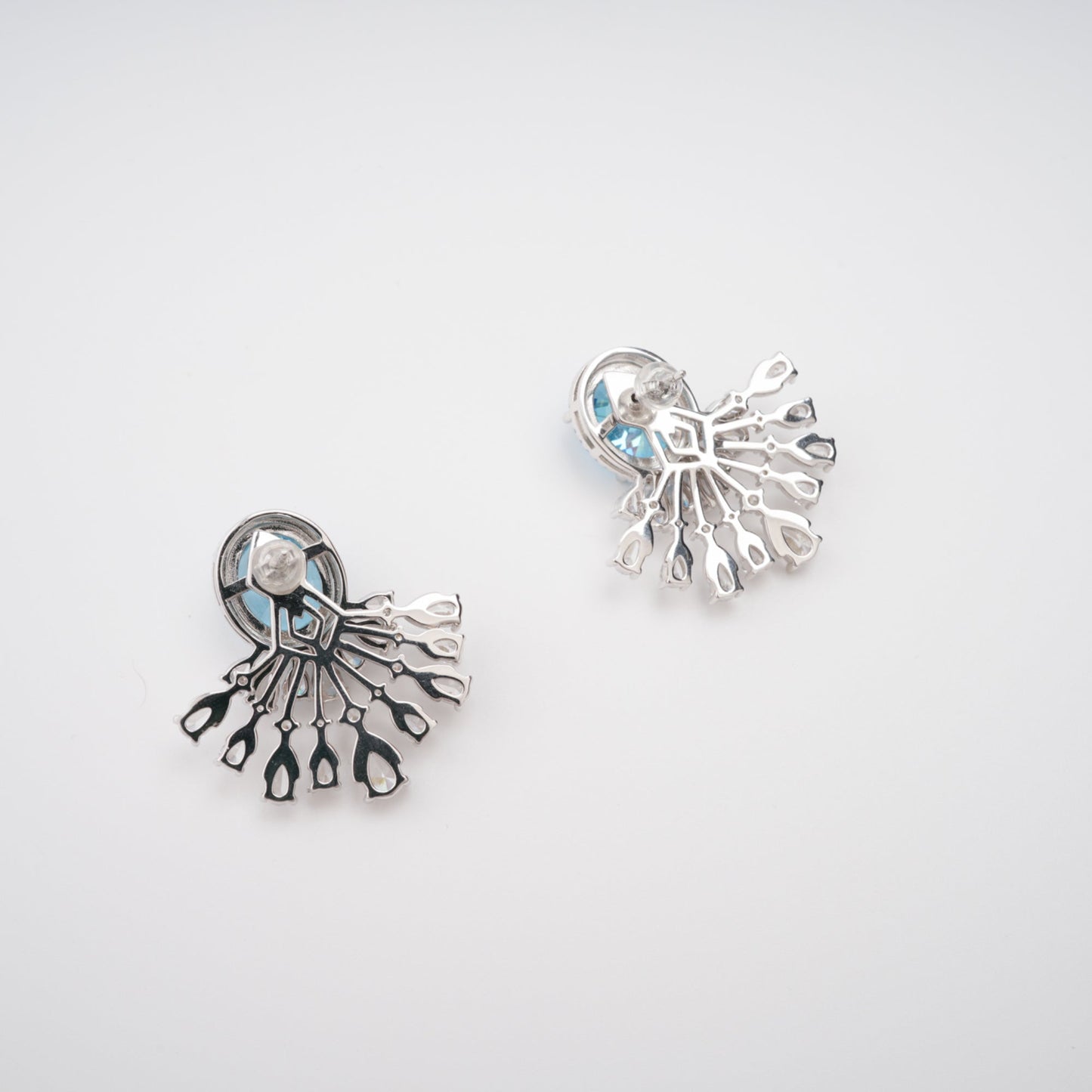 Noémie Blue Crystal Embellished Sterling Silver Earrings