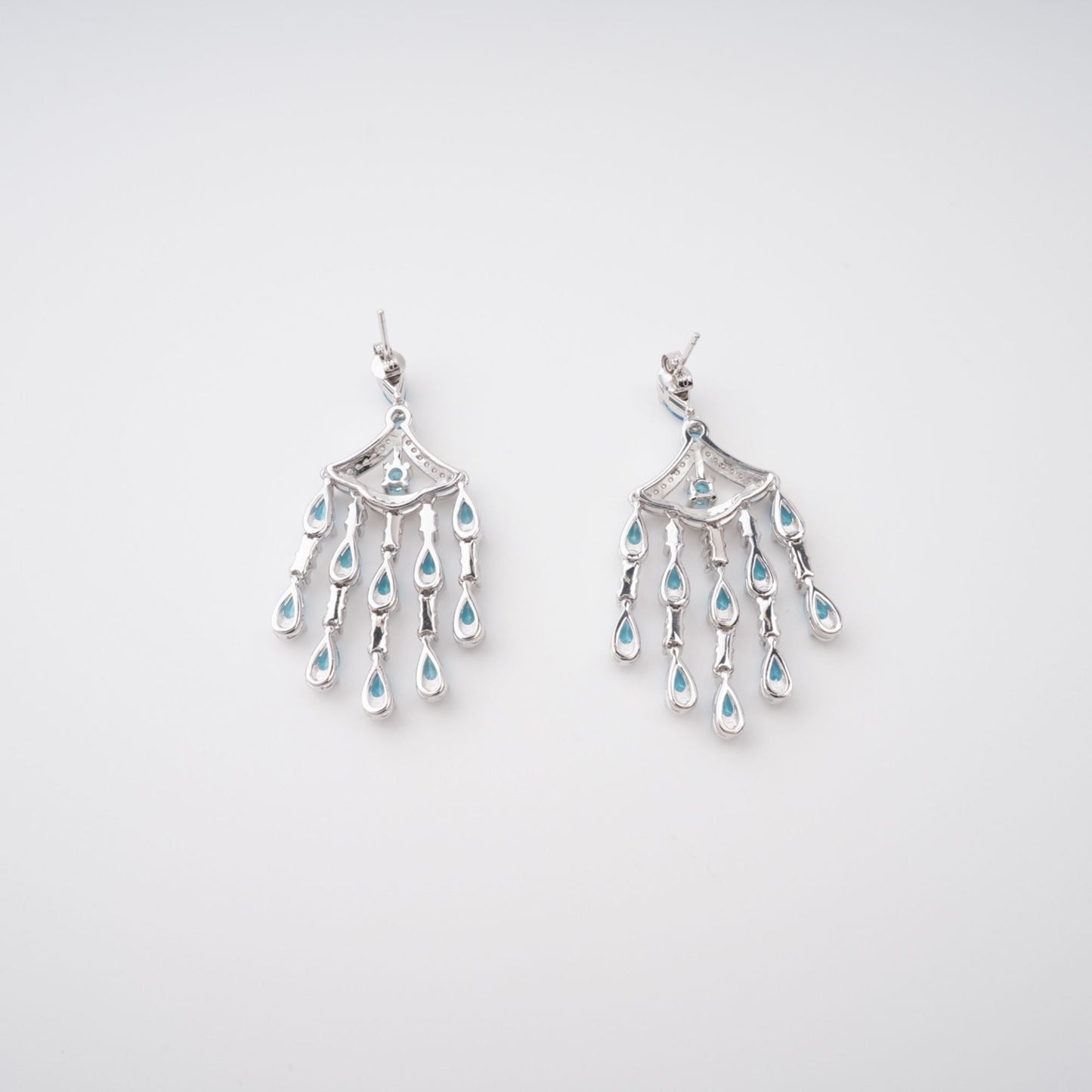 Raphaëlle Blue Crystal Embellished Sterling Silver Earrings