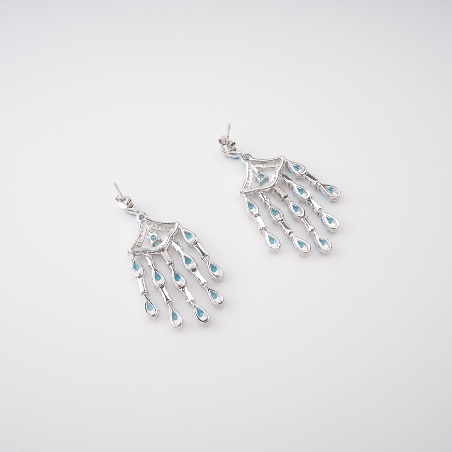 Raphaëlle Blue Crystal Embellished Sterling Silver Earrings