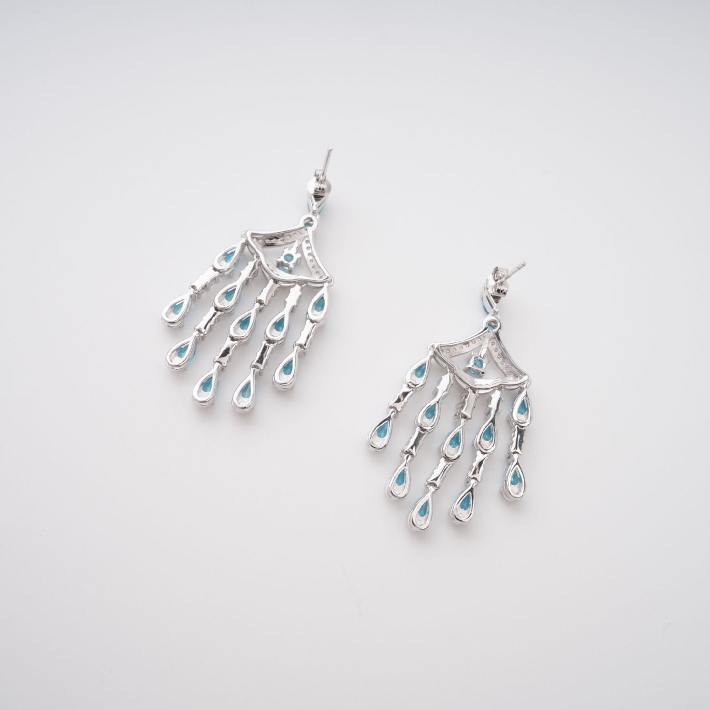 Raphaëlle Blue Crystal Embellished Sterling Silver Earrings