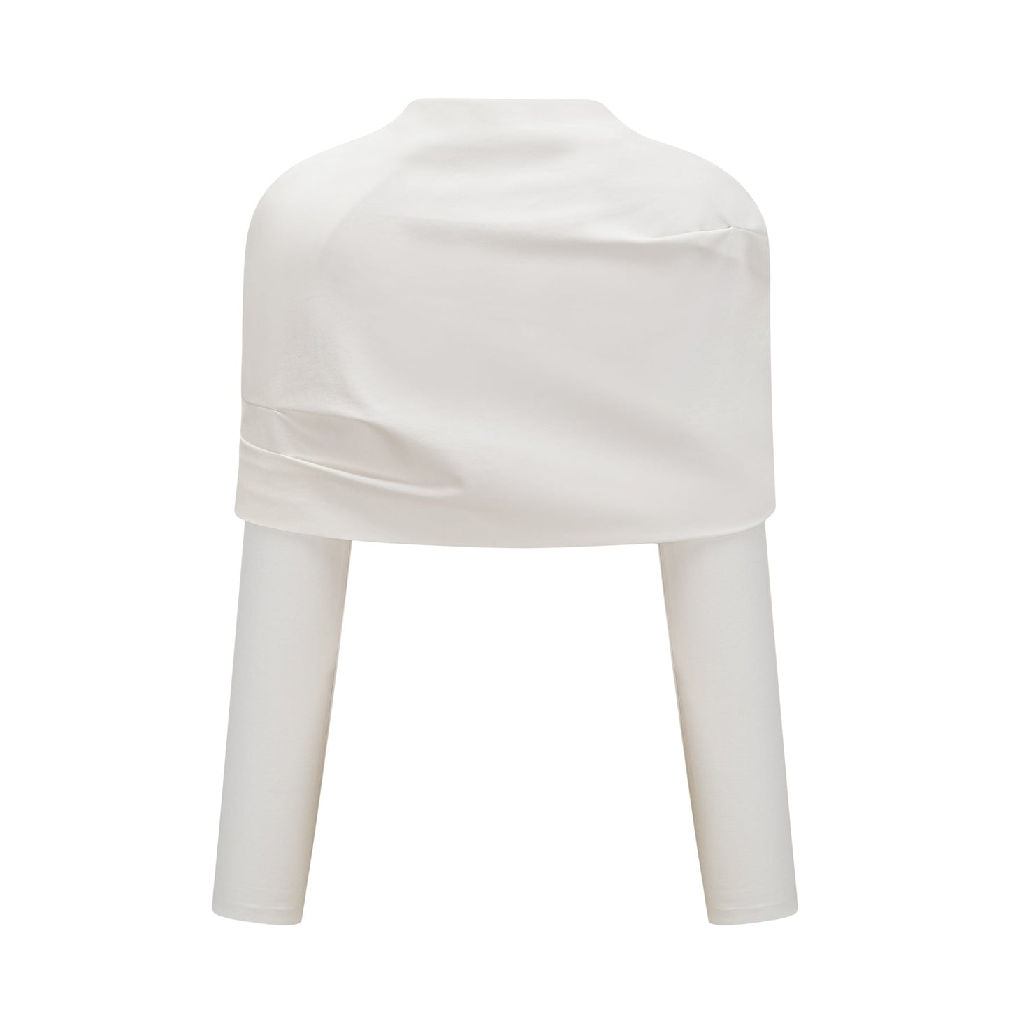 Hanna white ruched cropped top (Final Sale)