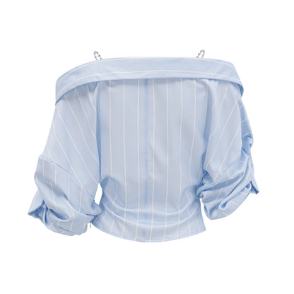 Hélène striped off-shoulder blouse