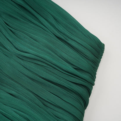 Emerald Green One Shoulder Ruched Maxi Dress