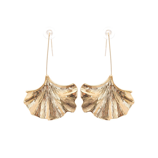 Juliet gold ginkgo drop earrings