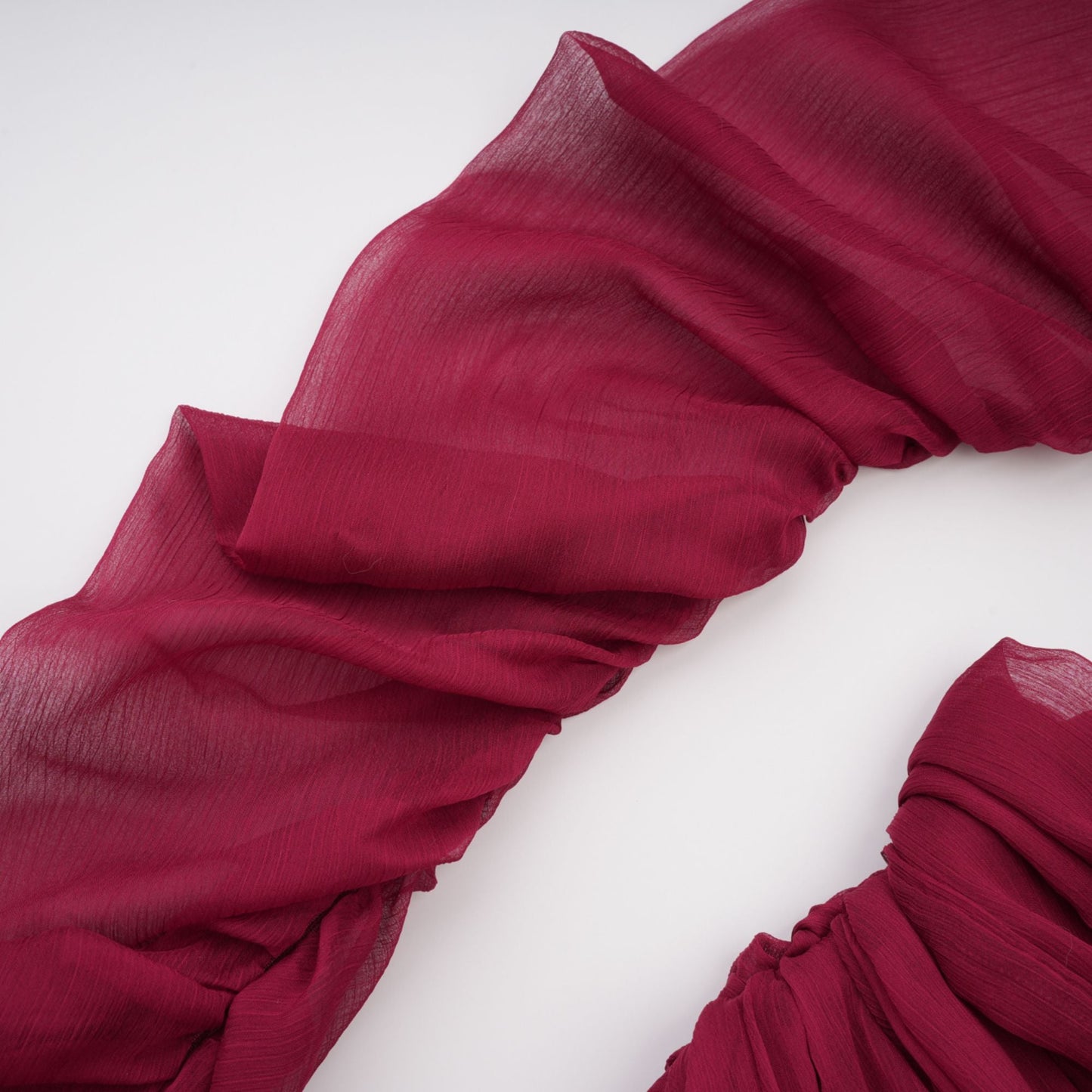 Théa Burgundy Asymmetrical Ruched Mini Dress