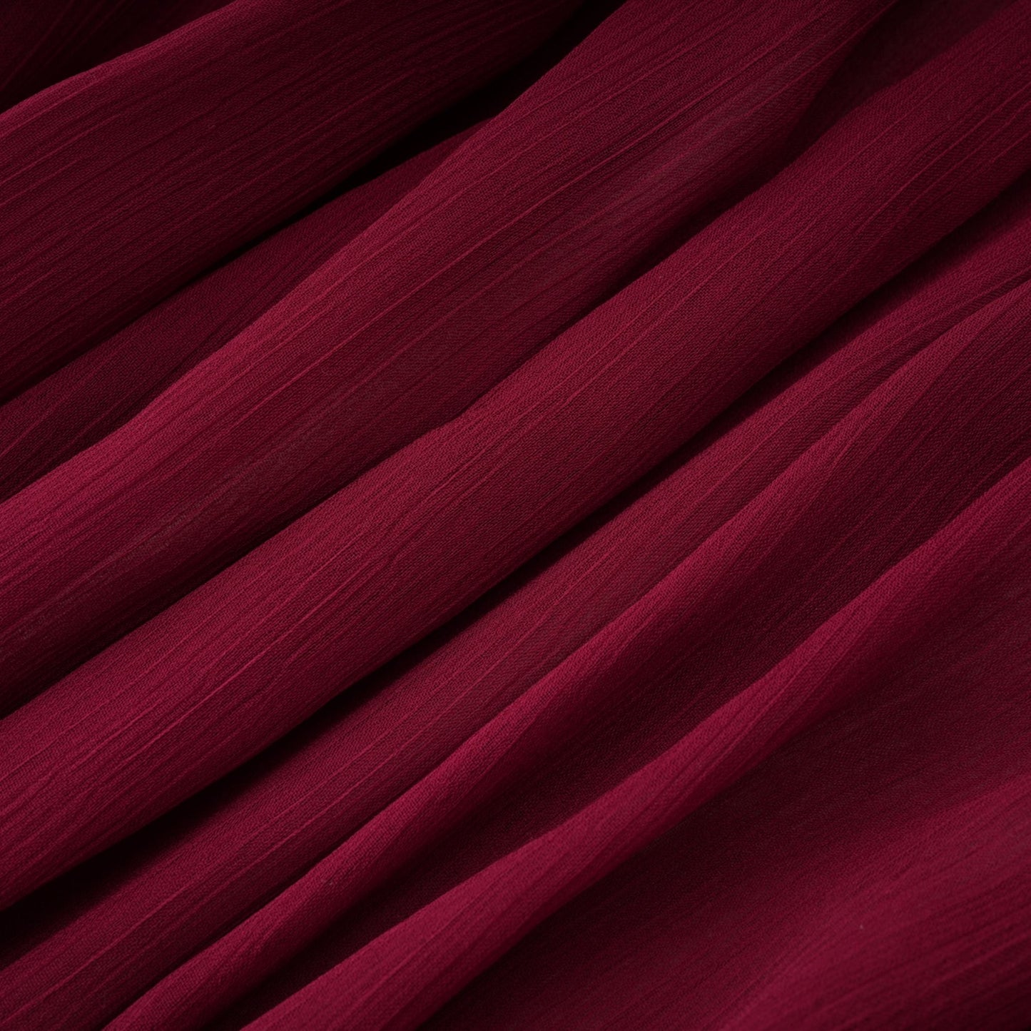 Théa Burgundy Asymmetrical Ruched Mini Dress