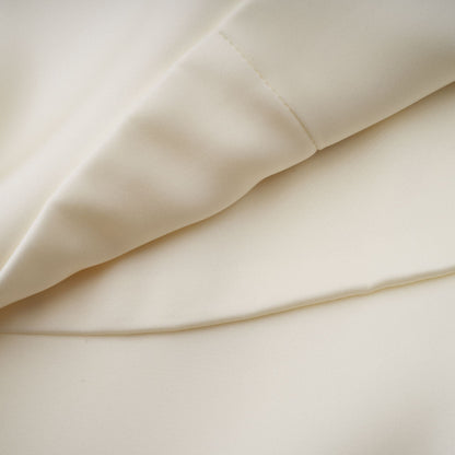 Lyna White Satin Ruffled Mini Dress with Shawl Panel Detail