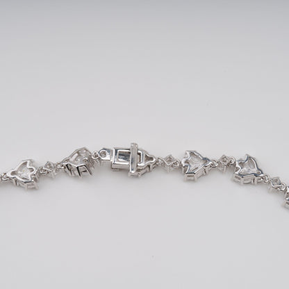 Anneli Green Emerald Cut Gemstone Pendant Sterling Silver Necklace