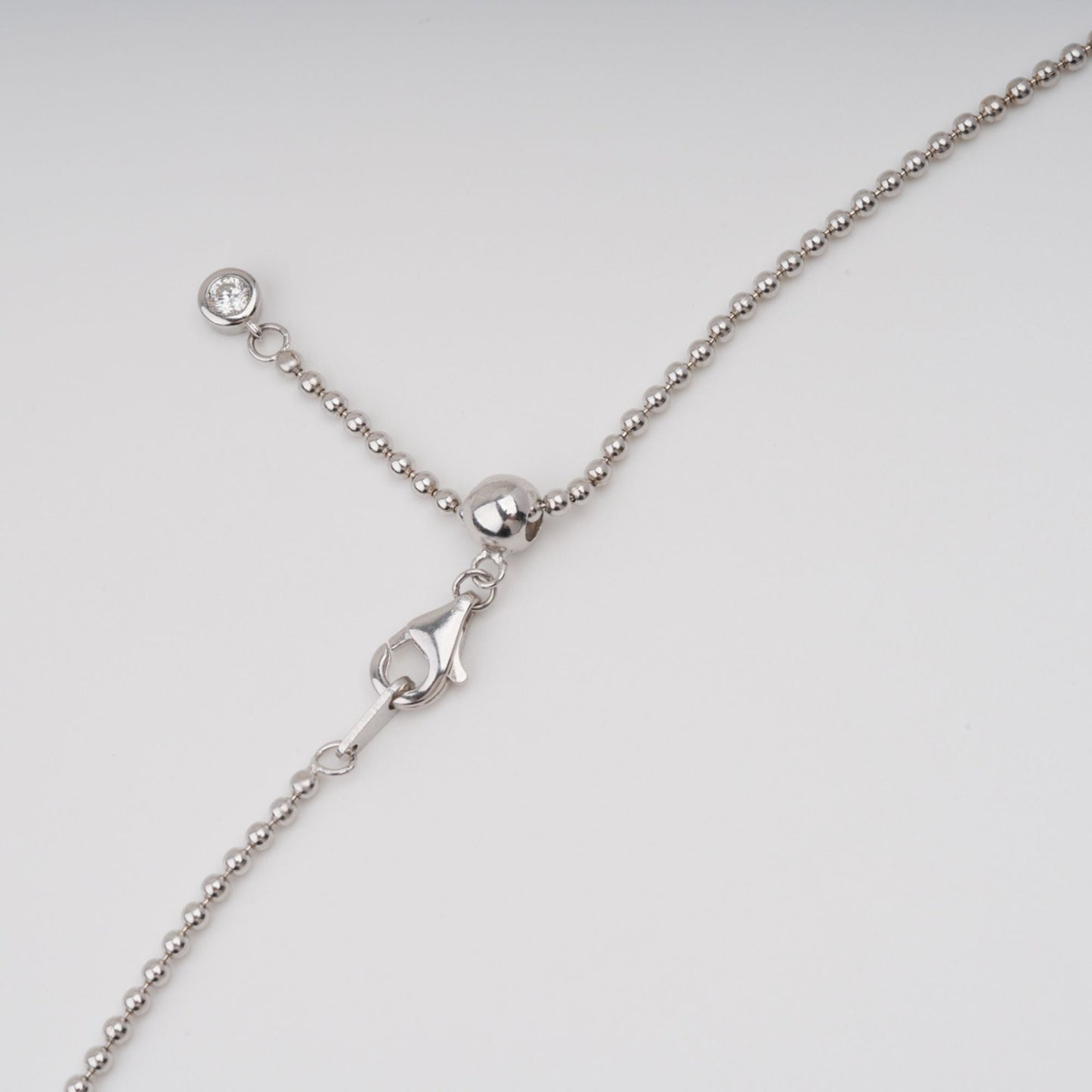 Beata Aquamarine Pear Cut Gemstone Asymmetrical Pendant Sterling Silver Necklace