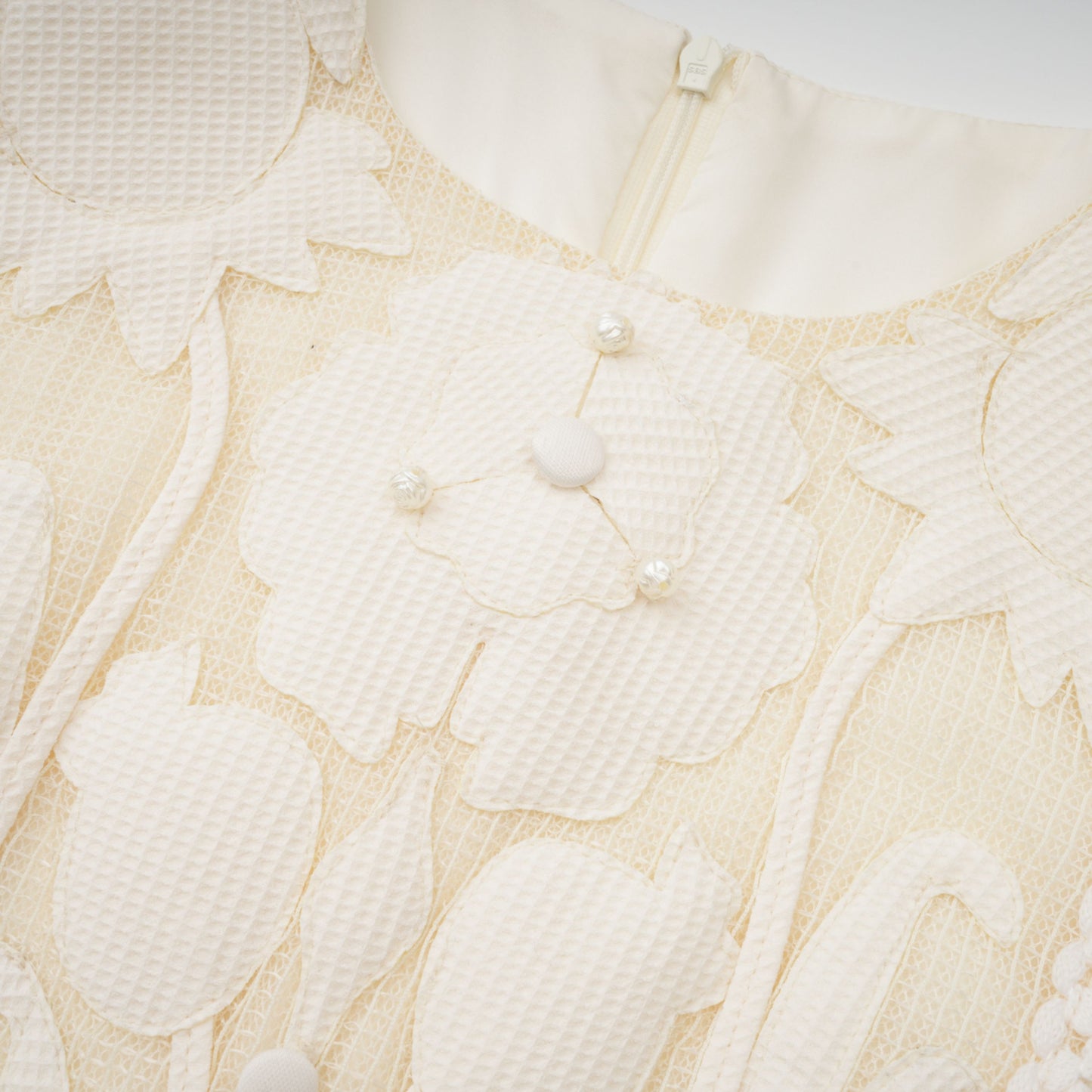 Maelle White Flower Embroidered Maxi Dress