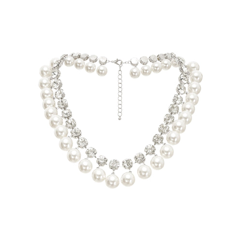 Valérie Pearl Embellished Layered Necklace