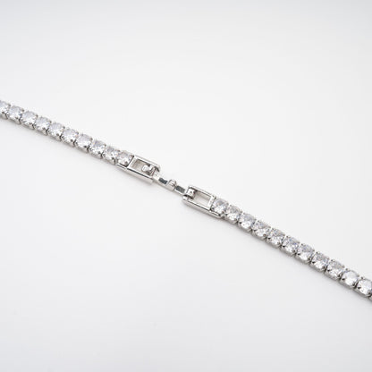 Yvette Drop Crystal Pendant Sterling Silver Necklace